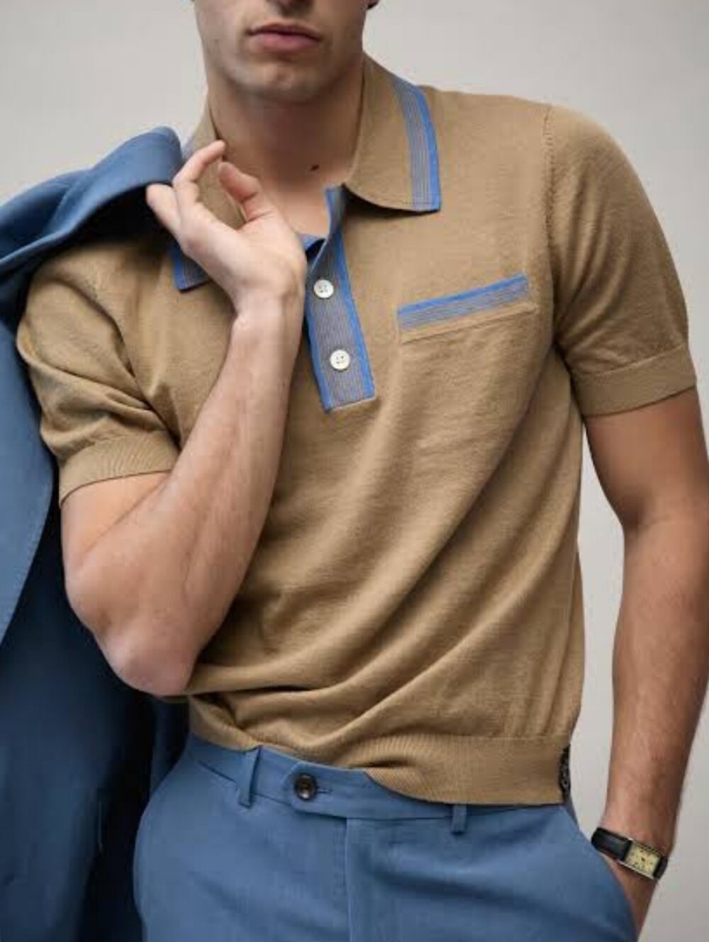 Todd Snyder Mojave Sweater Polo Linen Cotton Baja Dunes